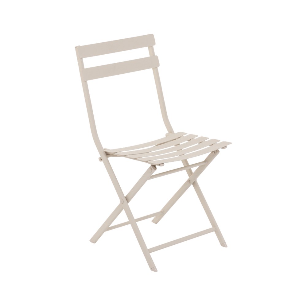 Silla para jardín plegable de acero inoxidable de 50 x 42 x 81 cm