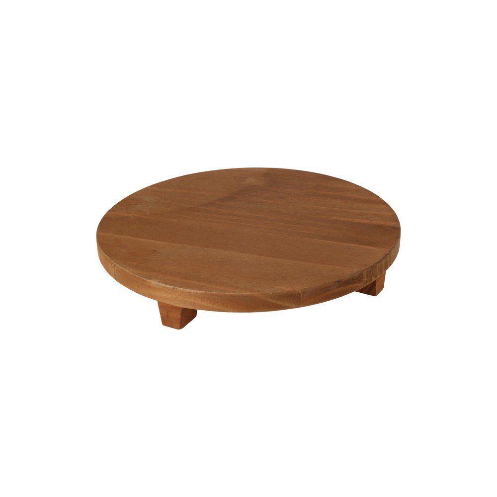 Base de madera para macetas walnut