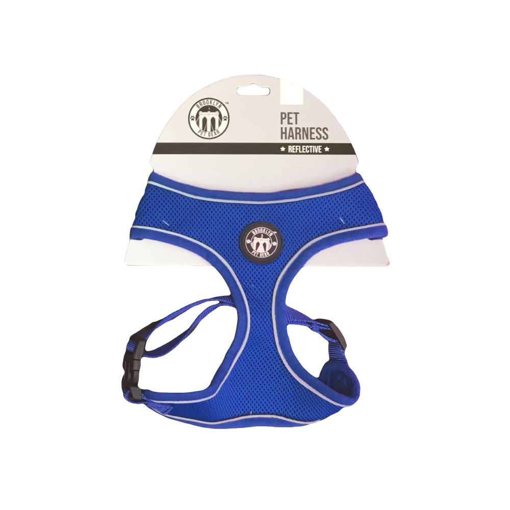 Arnes para perro talla l ajustable azul