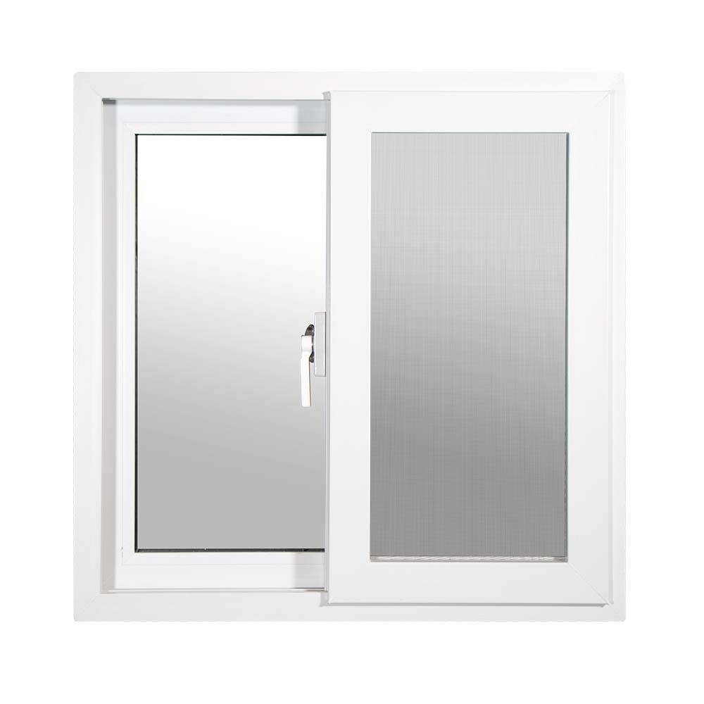 Ventana de pvc doble corrediza 1  x 1m blanco serie 56