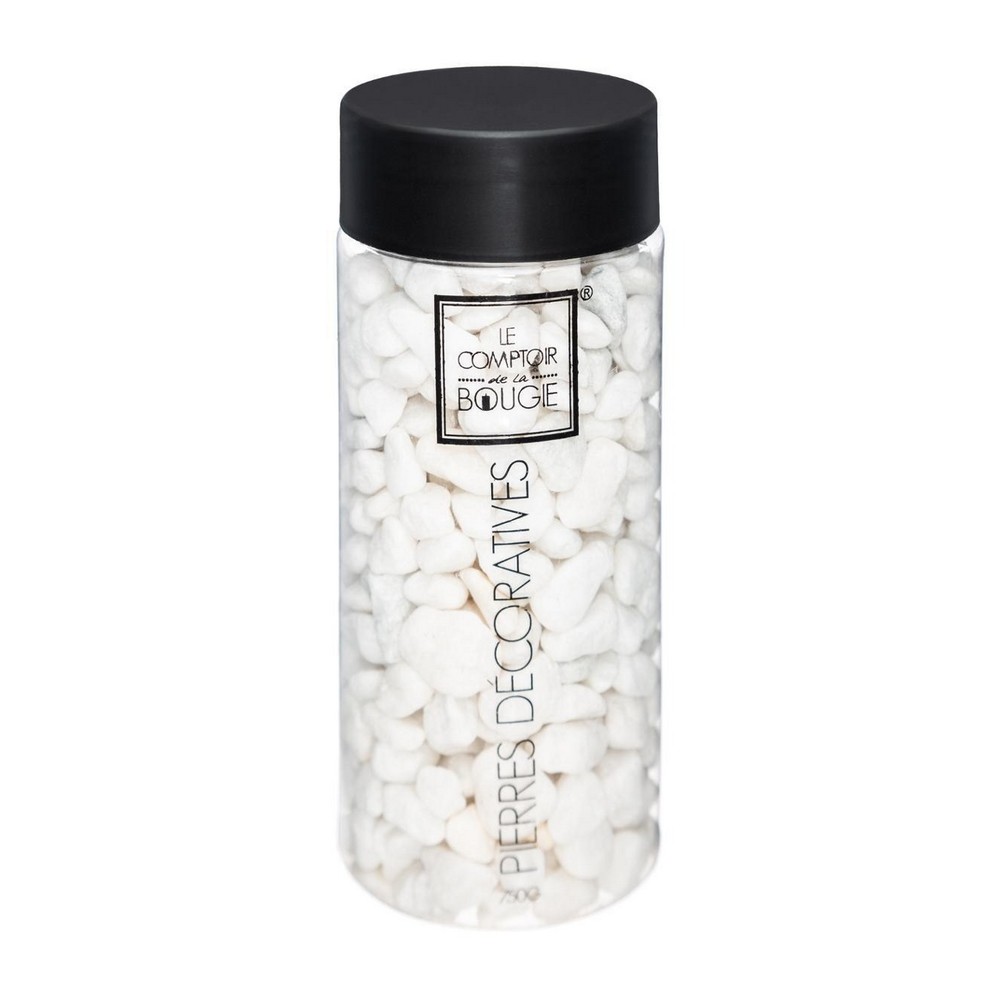 Piedras decorativas en bote 750g blanco medianos