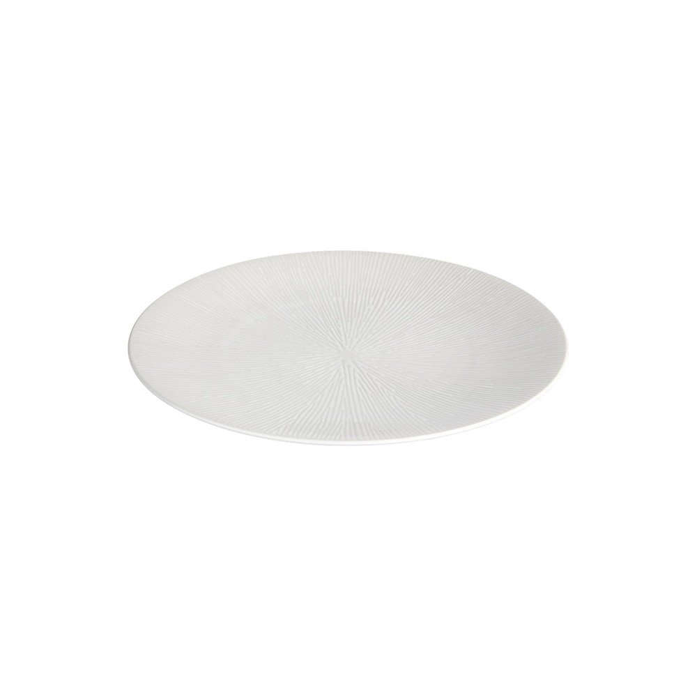 Plato de ceramica redondo 27cm crema atelier