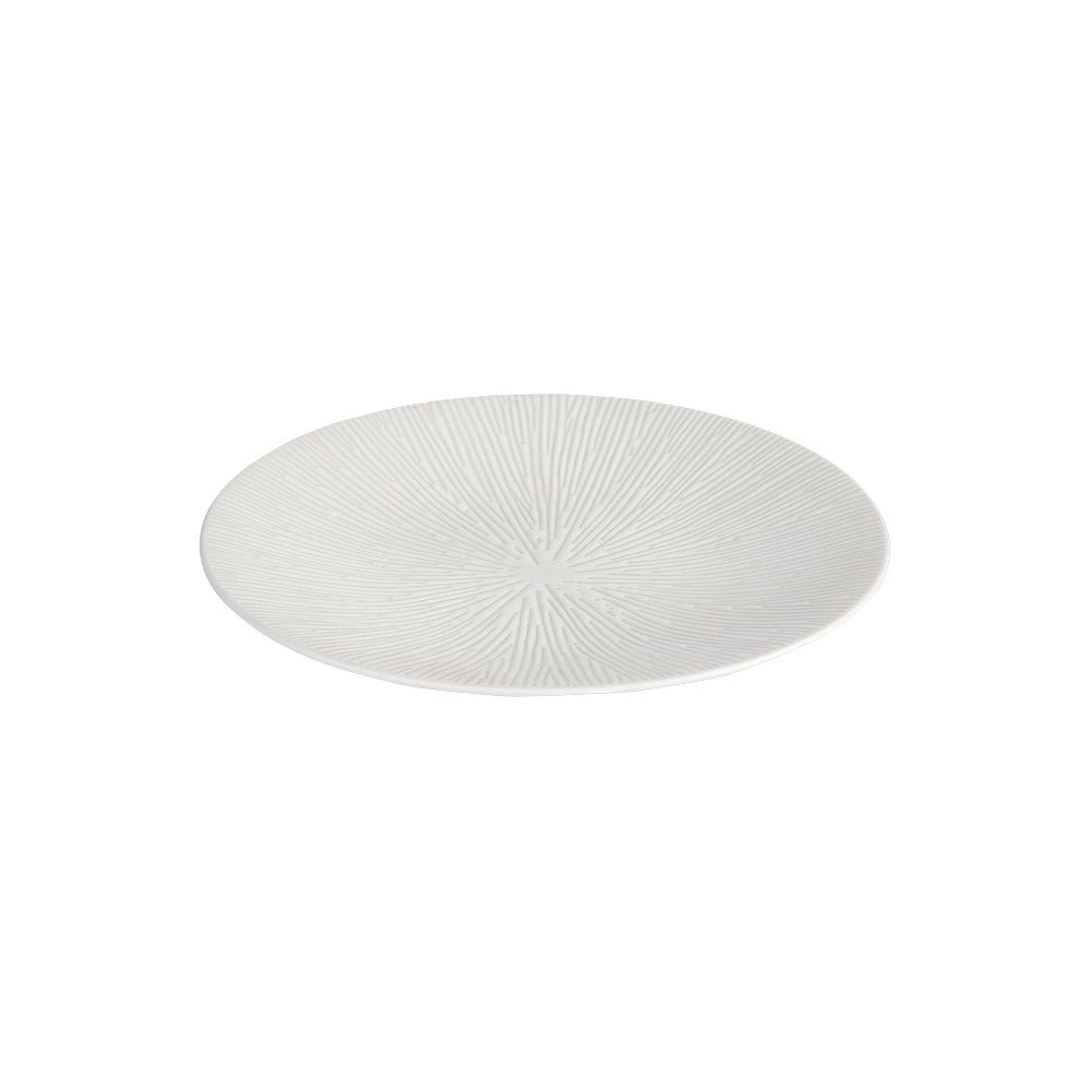 Plato de ceramica redondo 21cm crema atelier