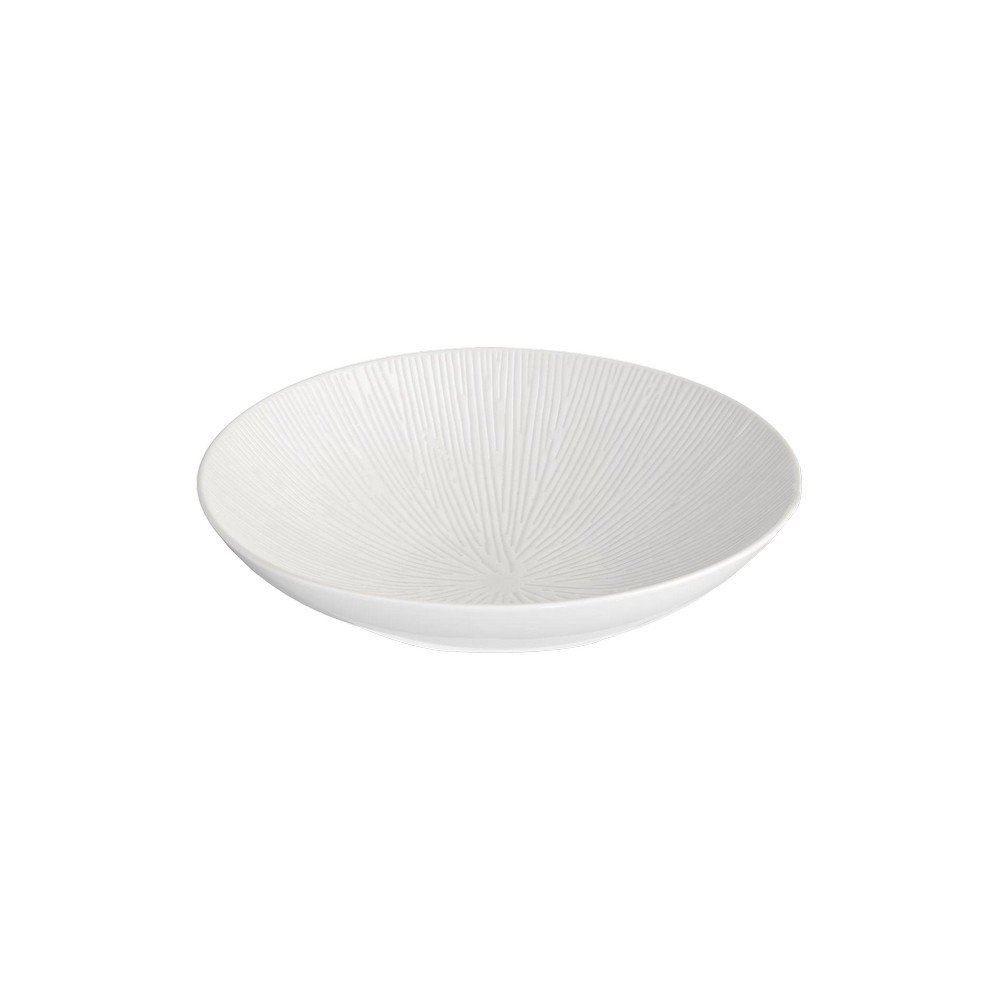 Plato de ceramica redondo 19cm blanco atelier