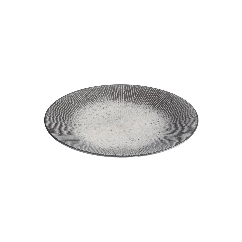 Plato de ceramica redondo 19cm gris atelier