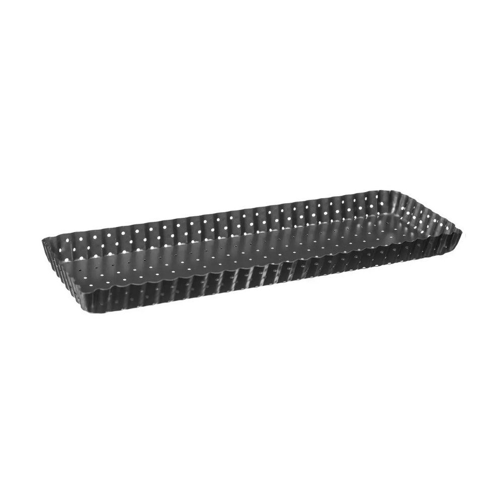Molde rectangular desmontable para hornear color negro 35 x 11.5 cm