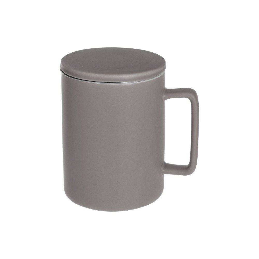 Taza de porcelana con infusor 400ml taupe nature