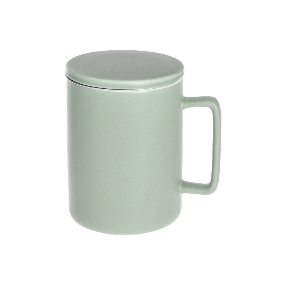 Taza de porcelana con infusor 400ml verde menta nature