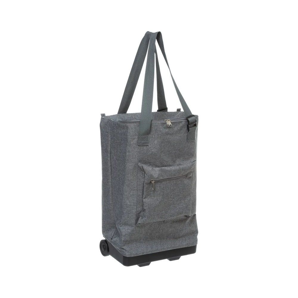 Bolso para compras con rodos plegable 56x34cm gris