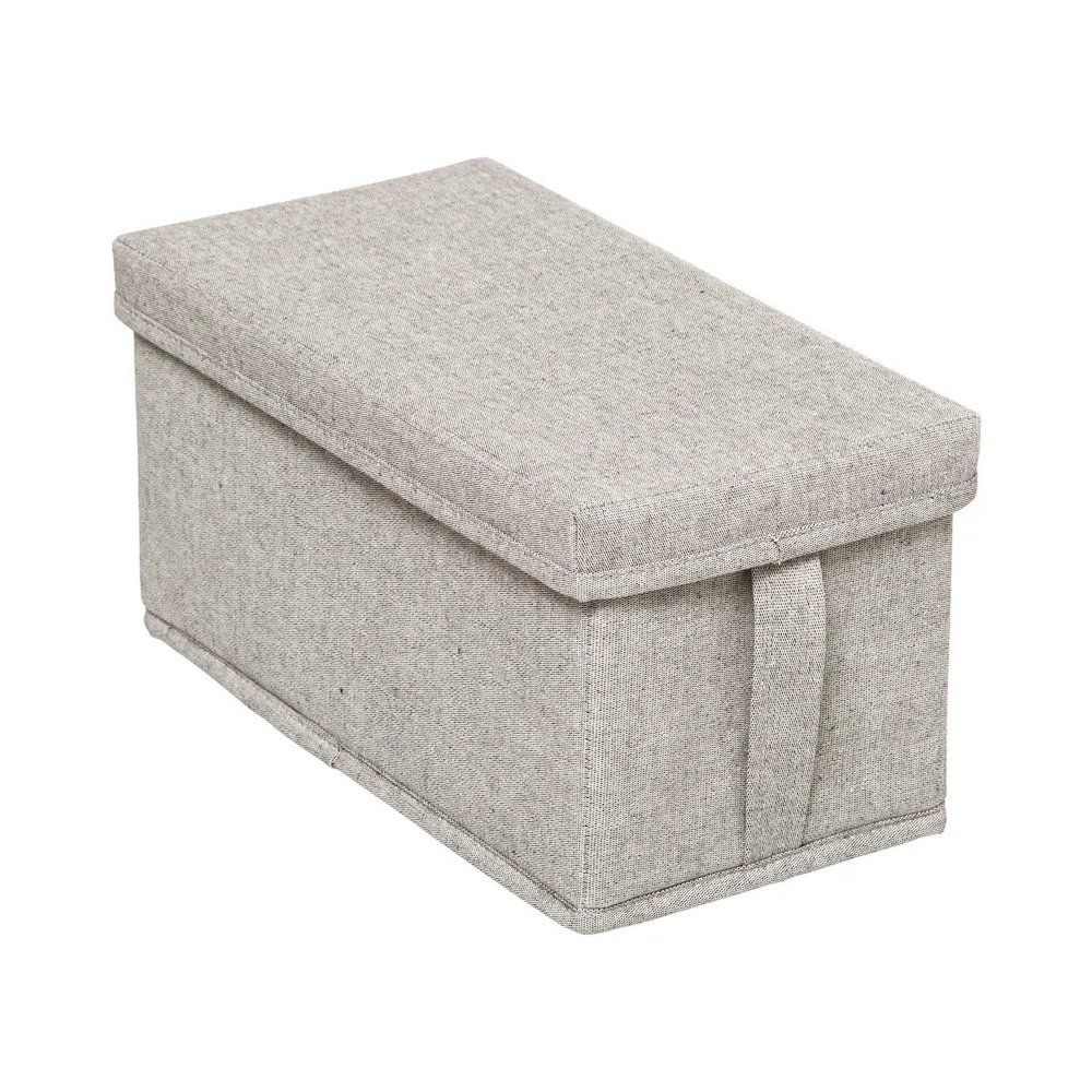 Caja organizadora de tela con tapa 31x15cm gris modul