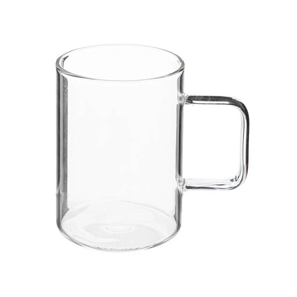 Taza de vidrio 450ml transparente mia