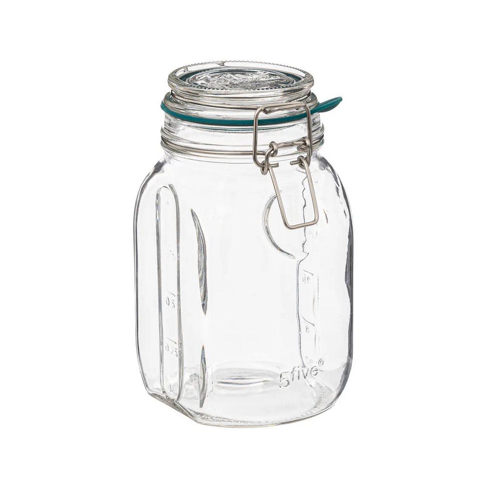 Deposito de vidrio hermetico 1lt transparente