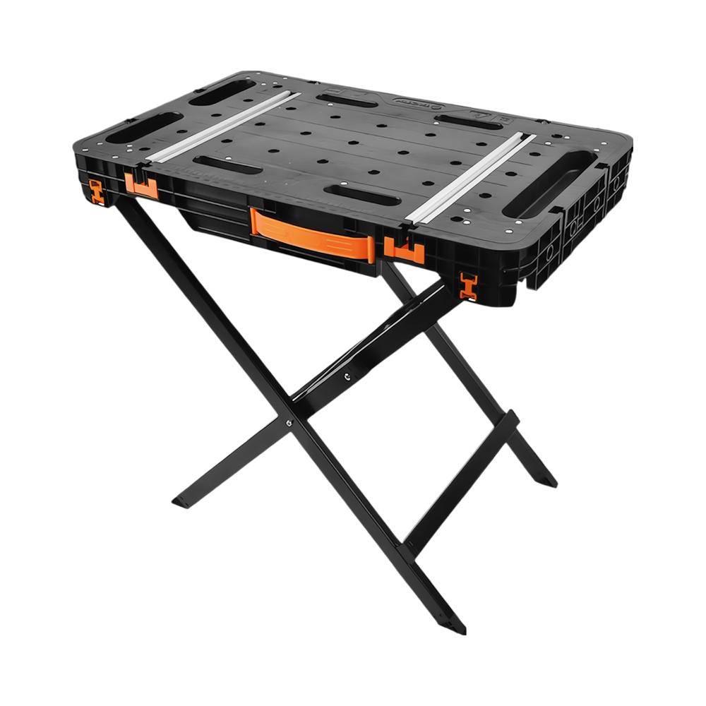 Banco portatil para trabajo negro de 86.4 x 54.4 cm