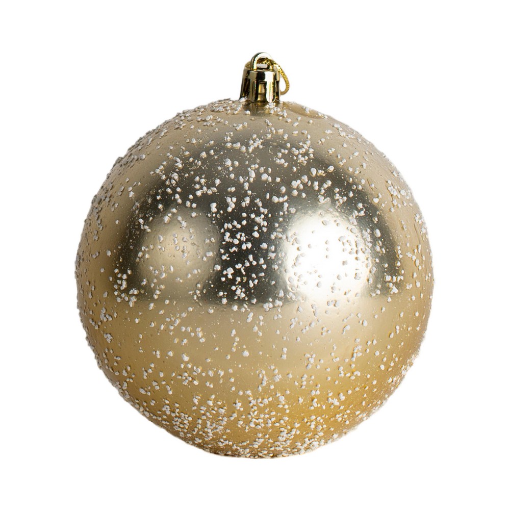 Bola navideña 10cm champagne snowy effect tffnbl