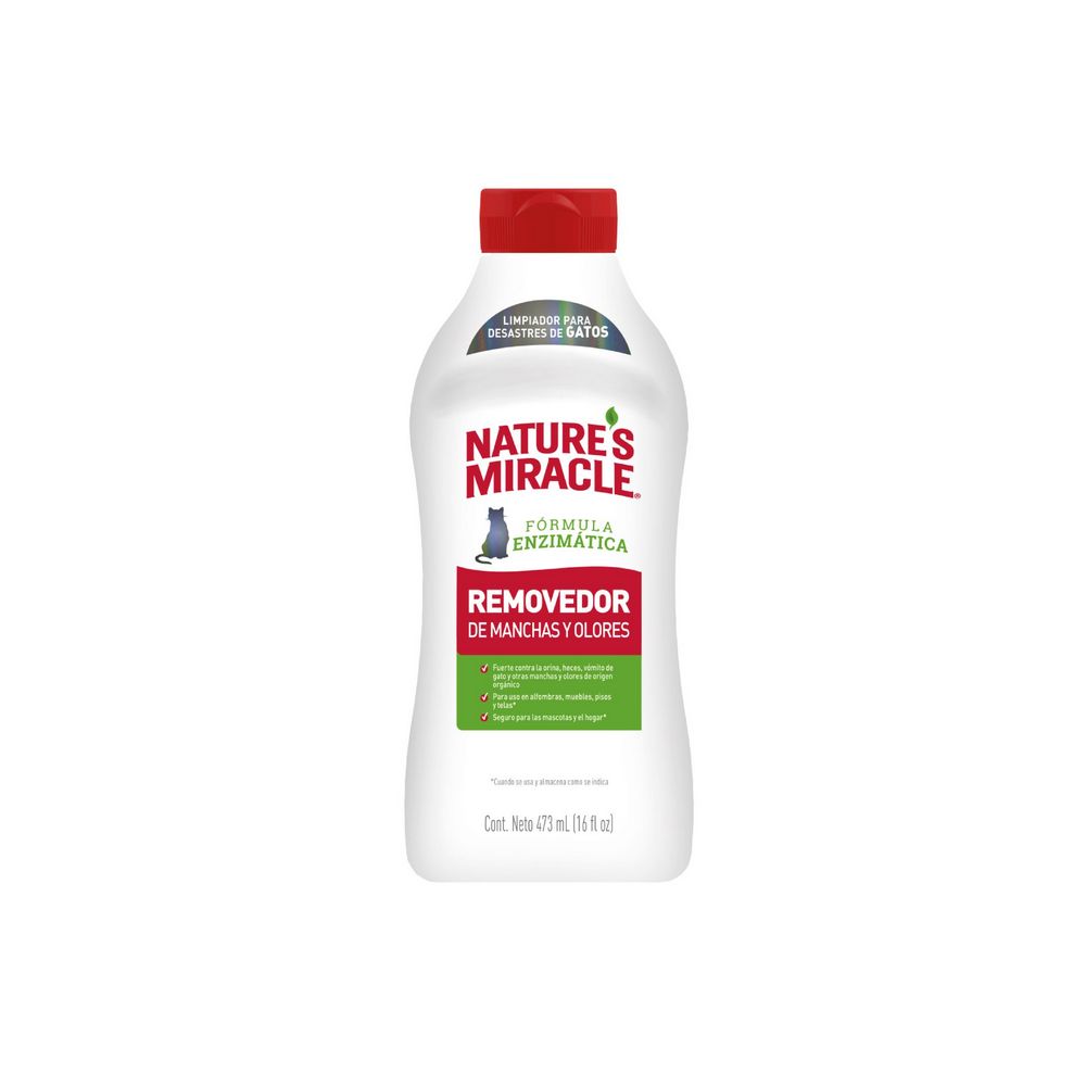 Removedor de manchas y olores de gatos 473.2 ml