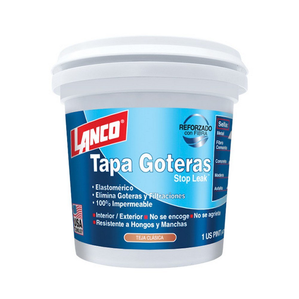 Tapagotera teja 1/8 gal (0.473 l)