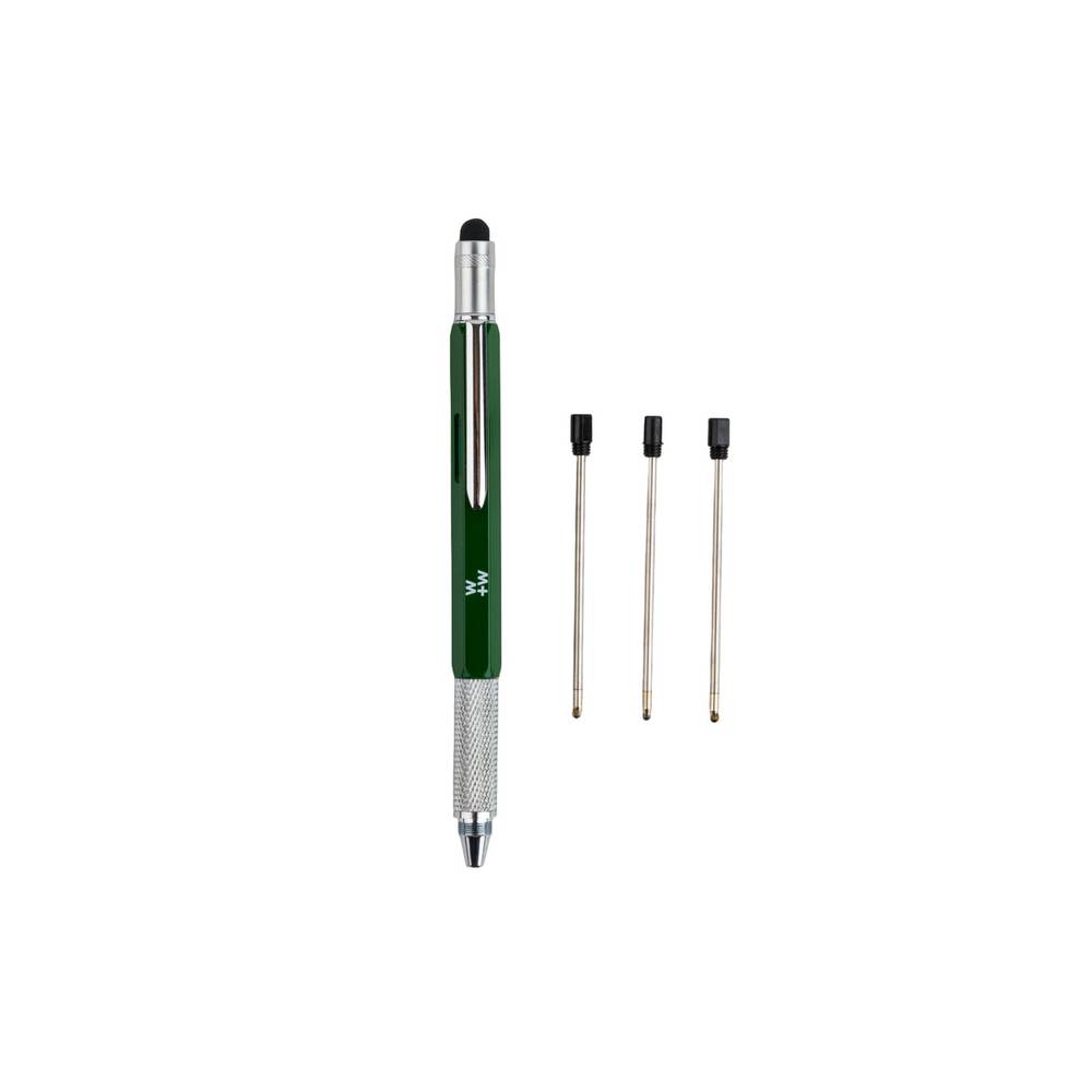 Lapicero metalico verde multifuncional 6 en 1