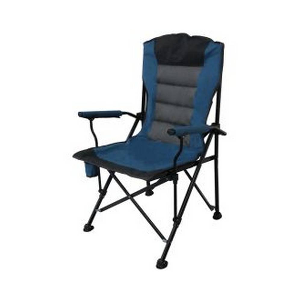 Silla plegable para camping 113.5x70x68 cm azul delux