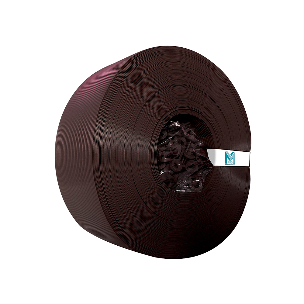Cinta cubremalla plus cafe 3mtrs con remaches marme