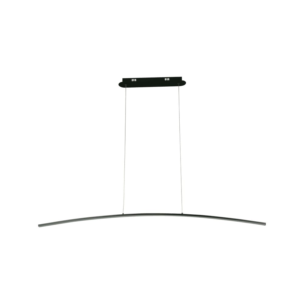 Lámpara led de techo negro curva 18w luz neutro