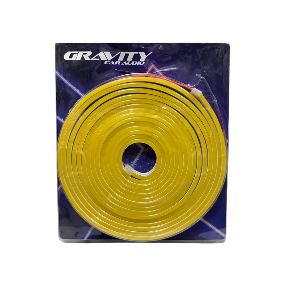 Tira de luz neon flexible amarilla 5 metros