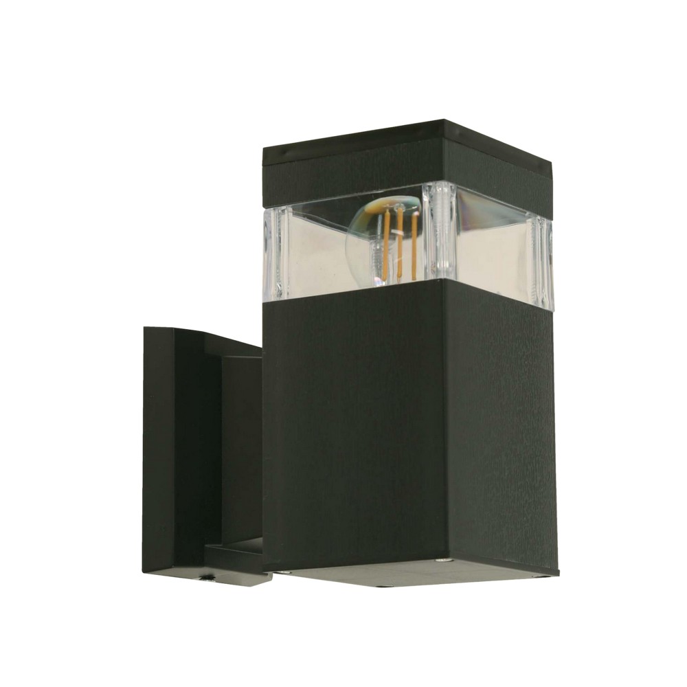 Lampara exterior pared negro 1l e27 10w