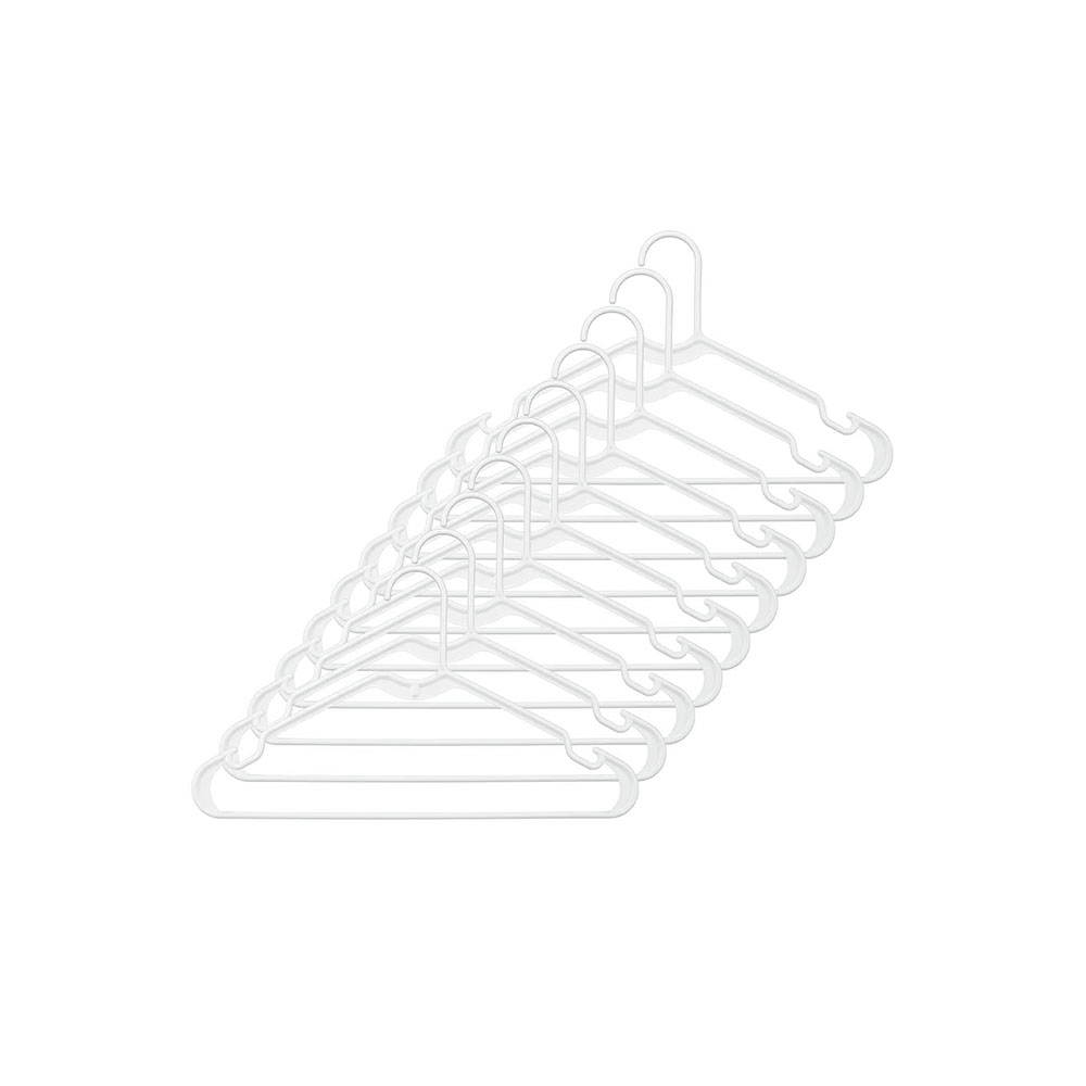 Set de ganchos plasticos color blanco 10 piezas