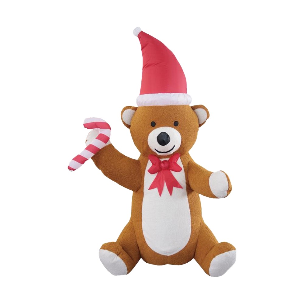 Inflable oso navideño afelpado 1.82 m