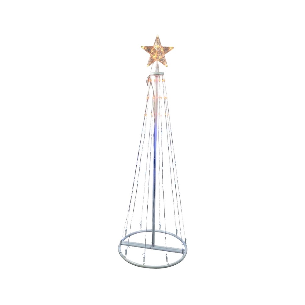 Adorno navideño arbol cono led 1.2 m multi ribbon