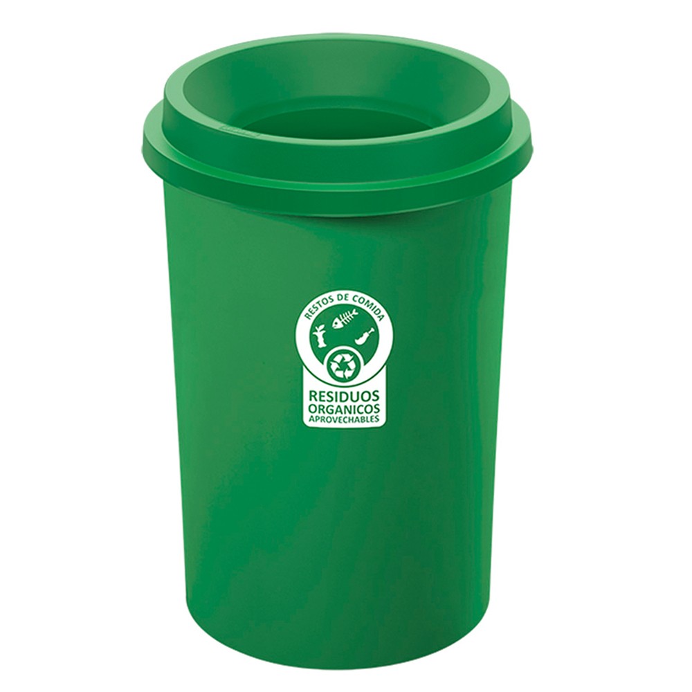 Papelera evo 50 l verde organico aprovechable