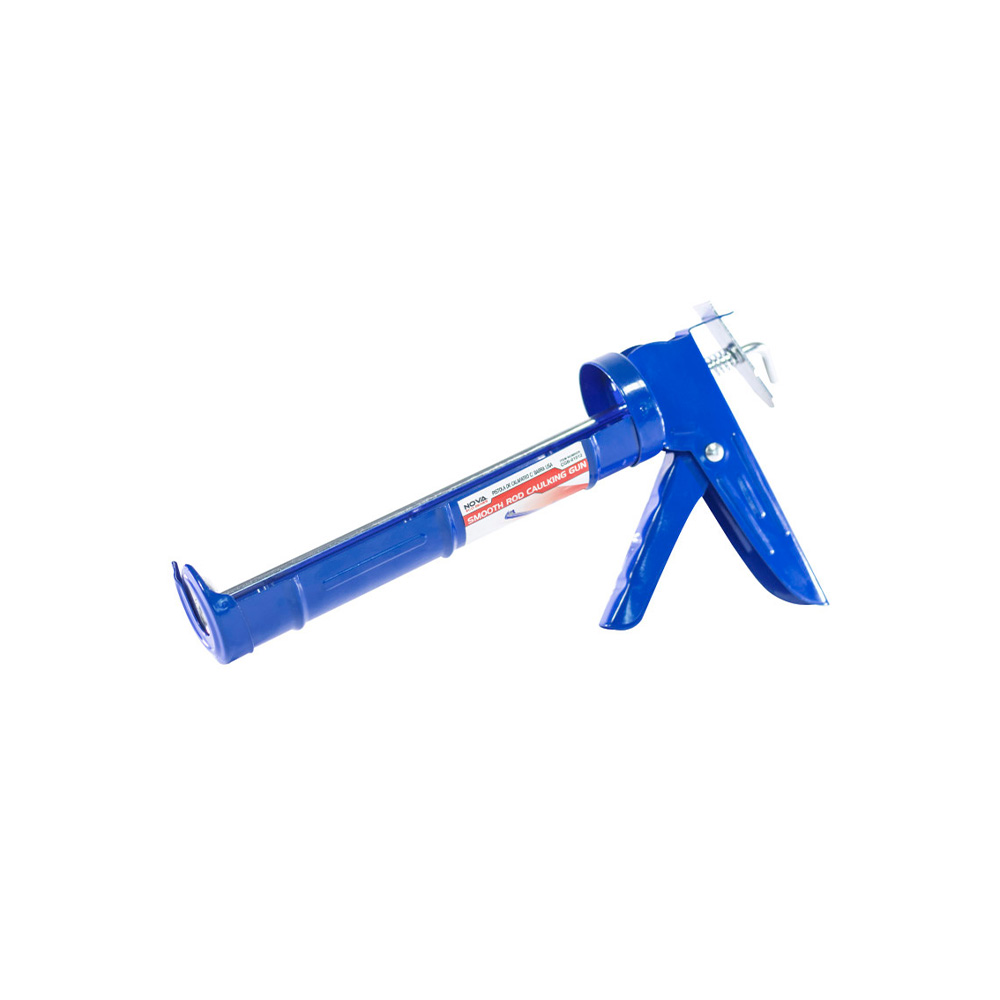 Pistola para silicon metalica azul