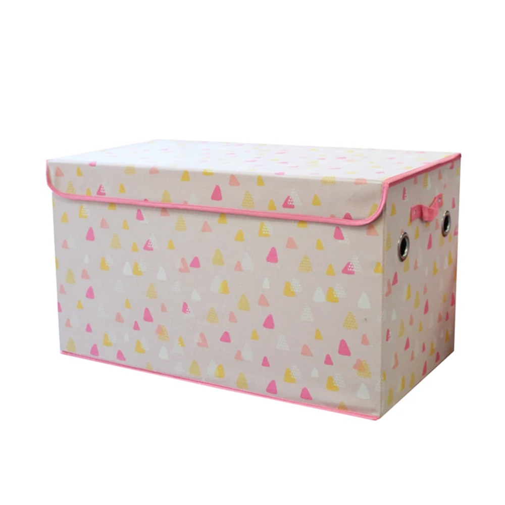 Caja para almacenamiento plegable con patrón de triángulos extra grande