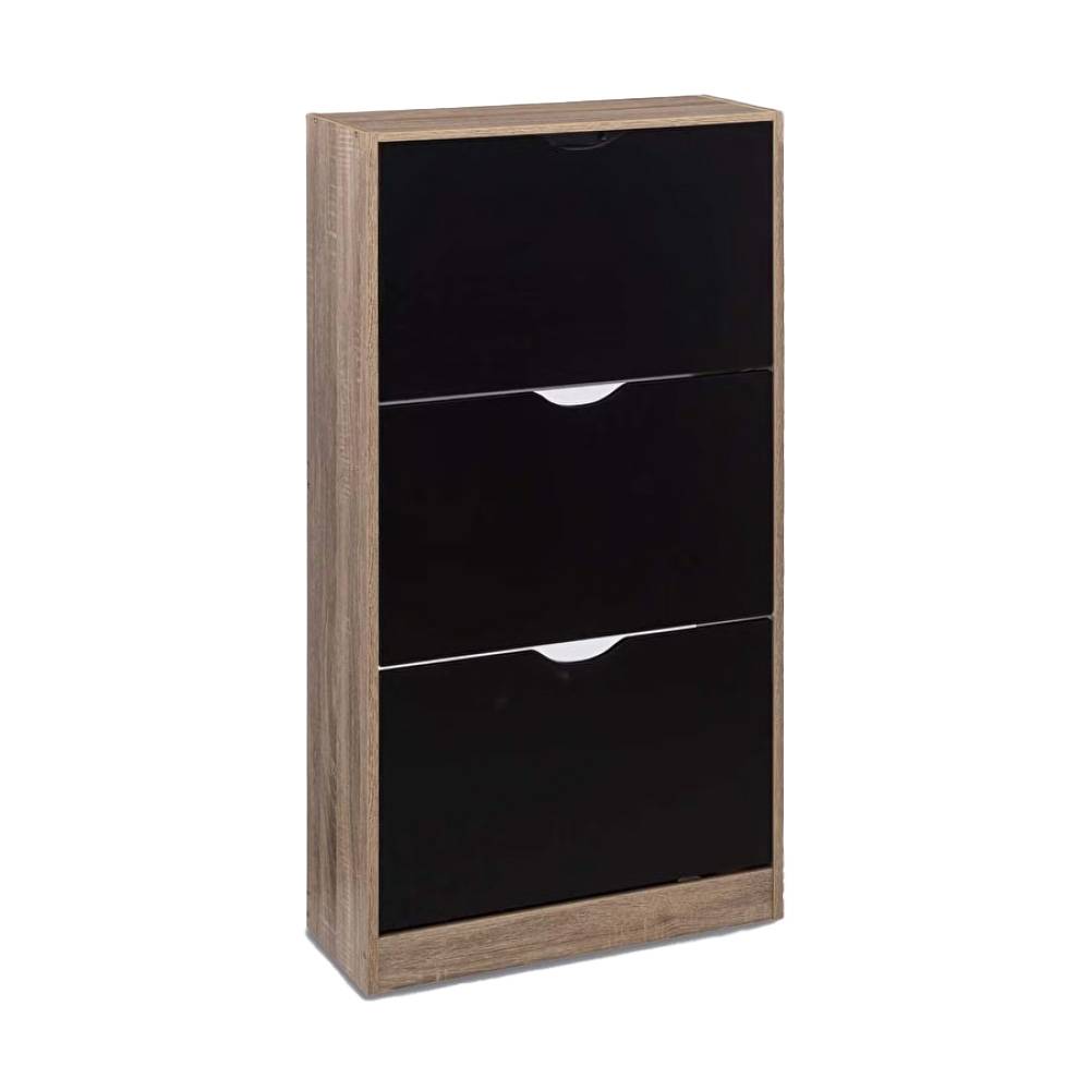 Zapatera de madera 3 cajones café