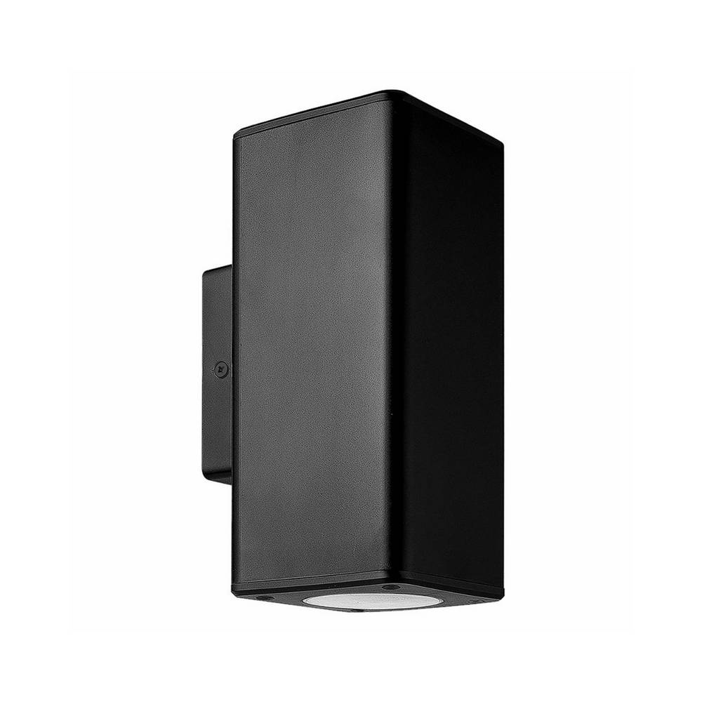 Aplique de pared dual cuadrada negro gu10