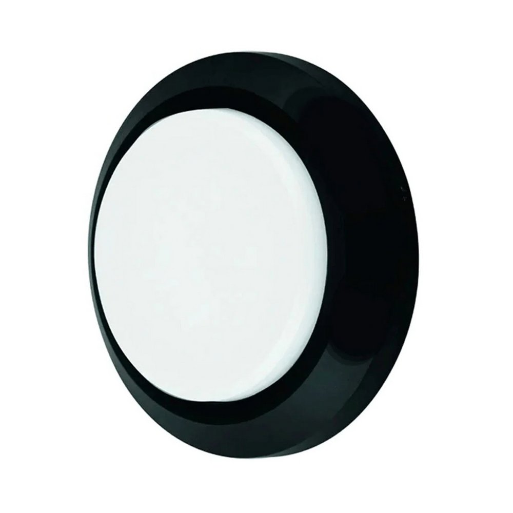 Aplique de pared decoled circular negro 3w cálido