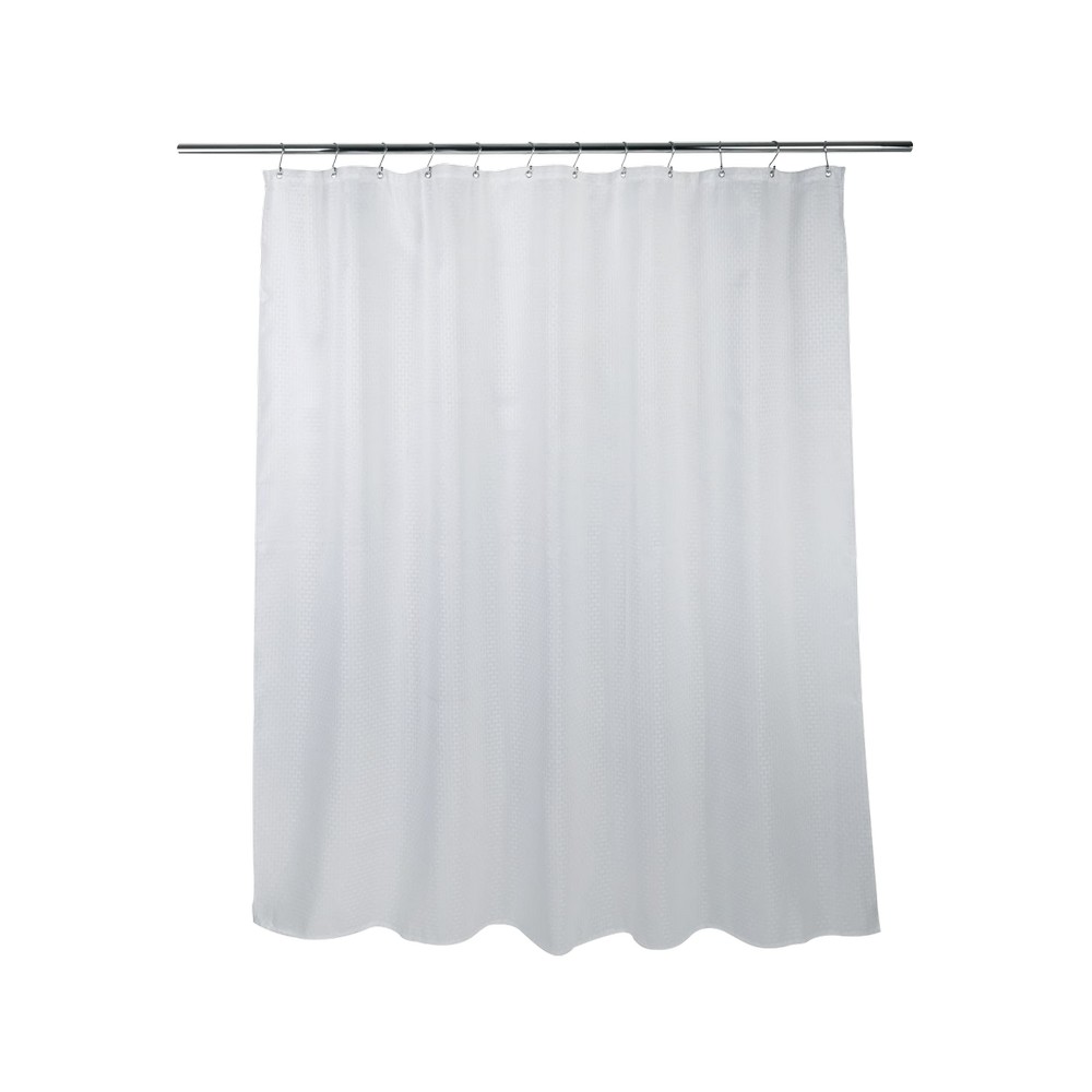 Cortina para baño 182.9x177.8 cm blanco bascket weave