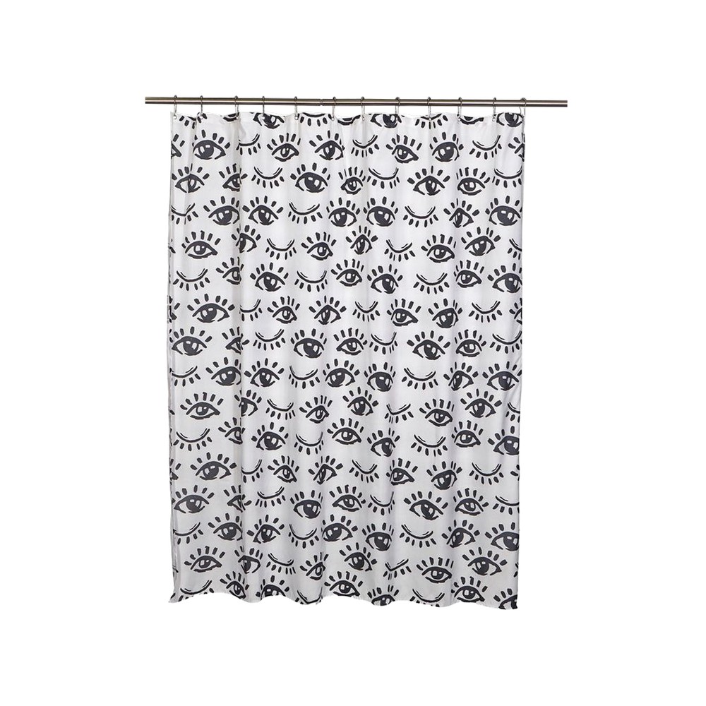 Cortina para baño 180x180 cm blanco winking eye