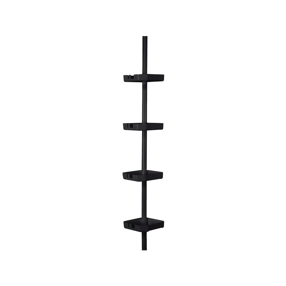 Organizador para ducha de tension 4 niv negro