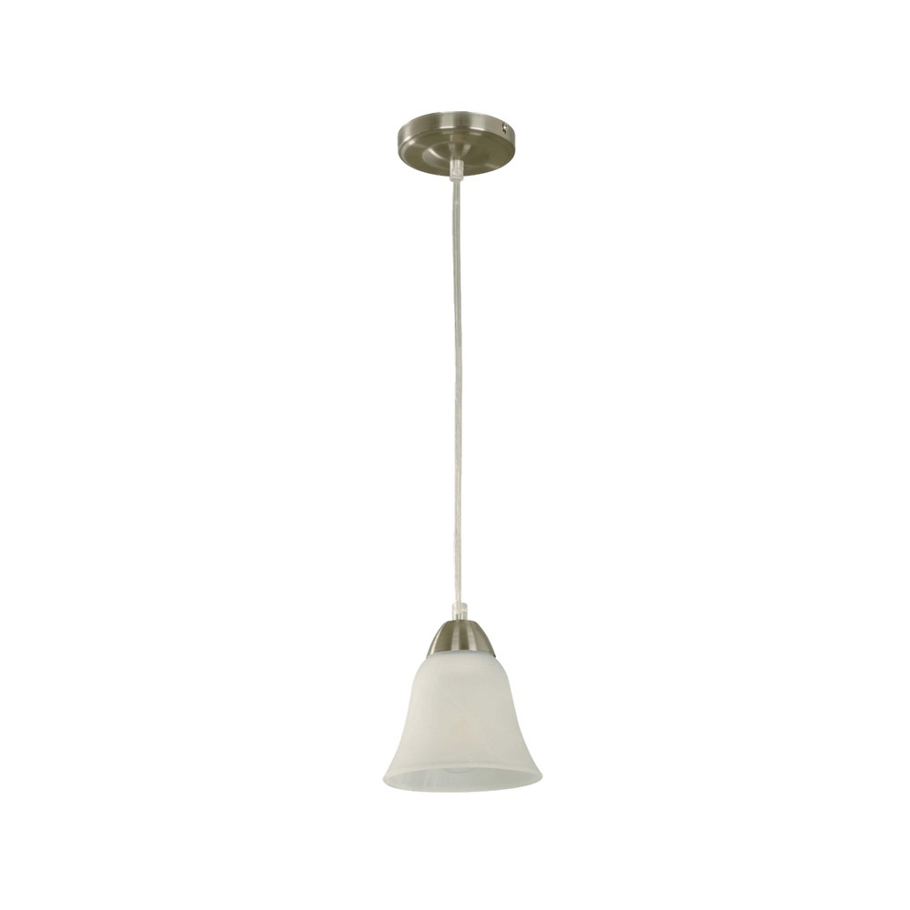 Lampara colgante níquel satinado 1l e27 40w