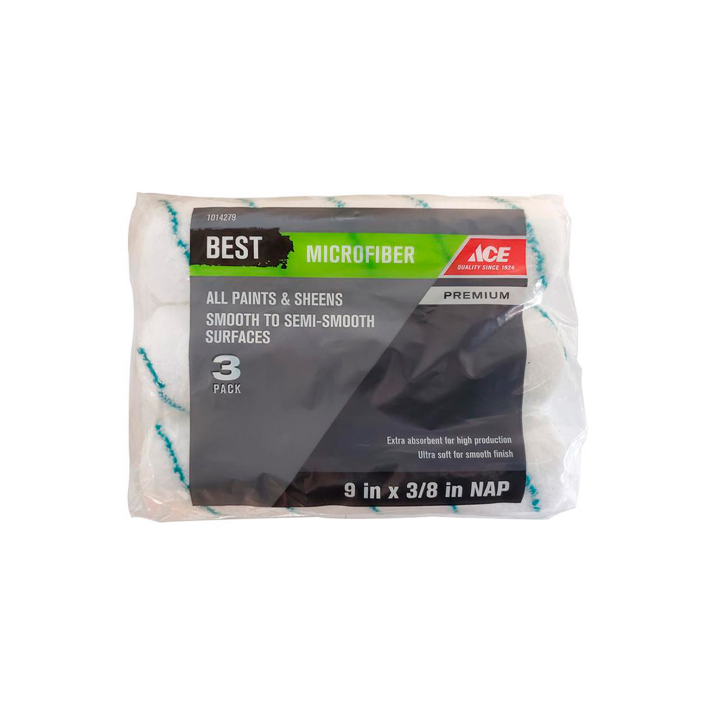 Felpa para pintar 9x3-8 pulg microfibra set 3