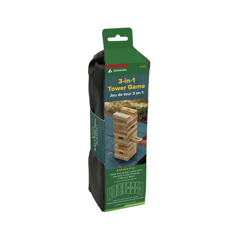 Juego de jenga de madera con estuche 52 pzas