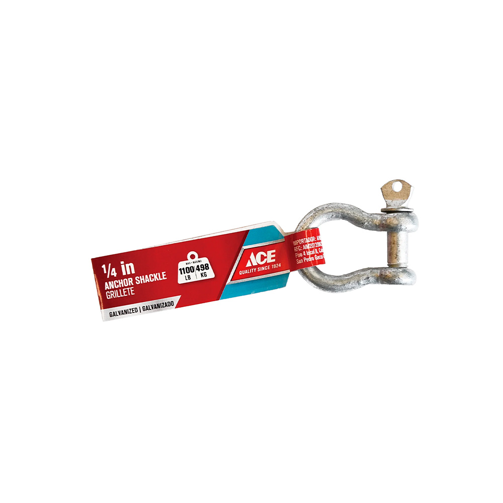 Grillete galvanizado reforzado 1/4 498.9 kilos