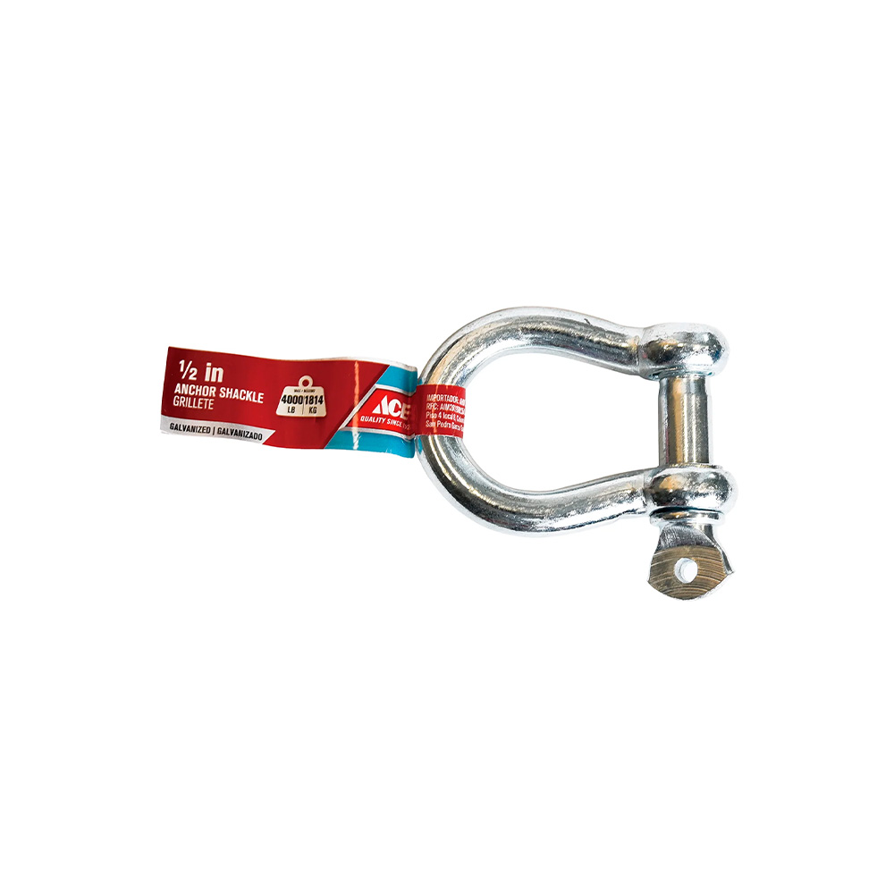 Grillete galvanizado reforzado 1/2 1814.3 kilos