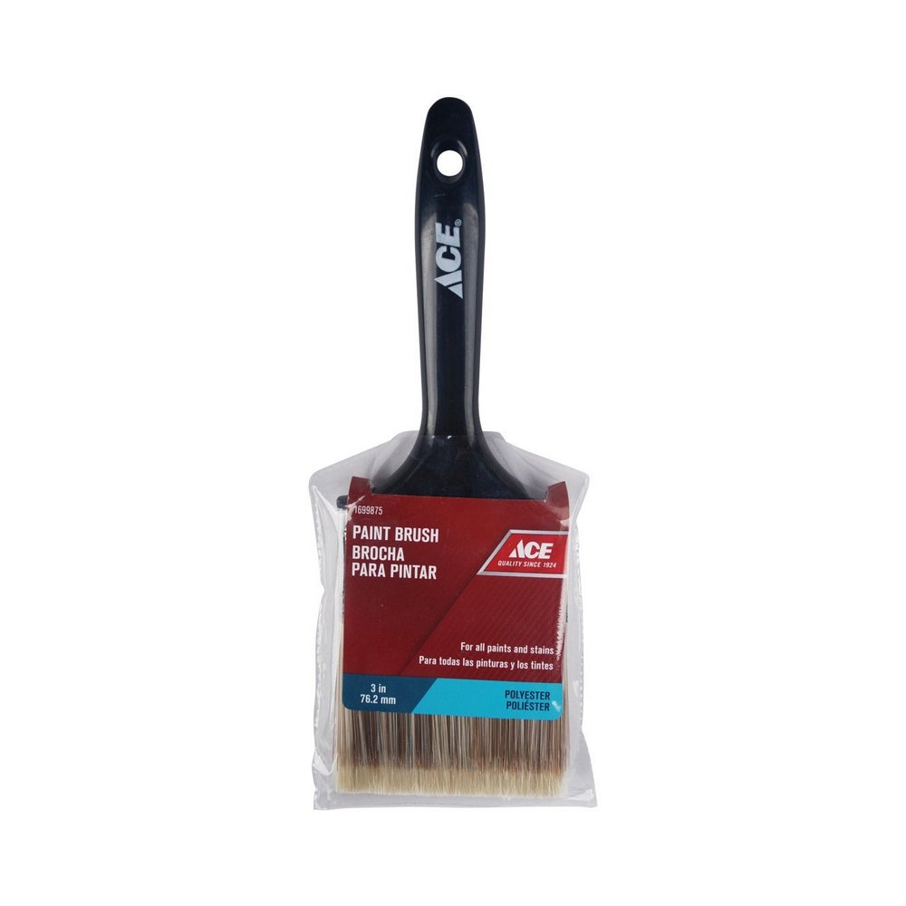 Brocha de cerda poliester 3 pulg (76.2 mm) mango de plastico general