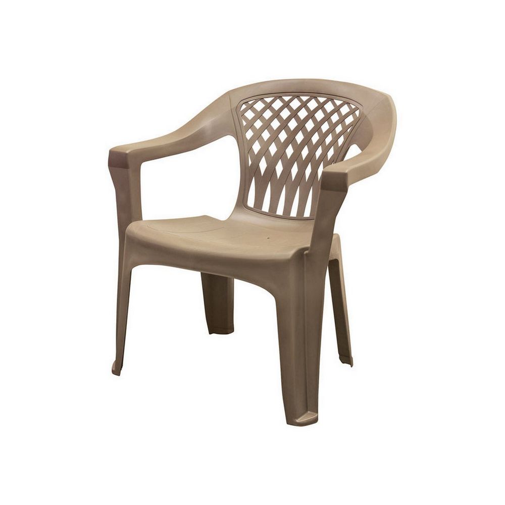 Silla de plastico stackable taupe big easy