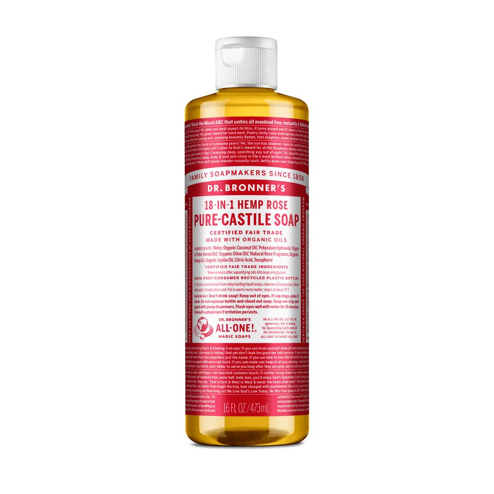 Jabon liquido organico 473 ml hemp rose