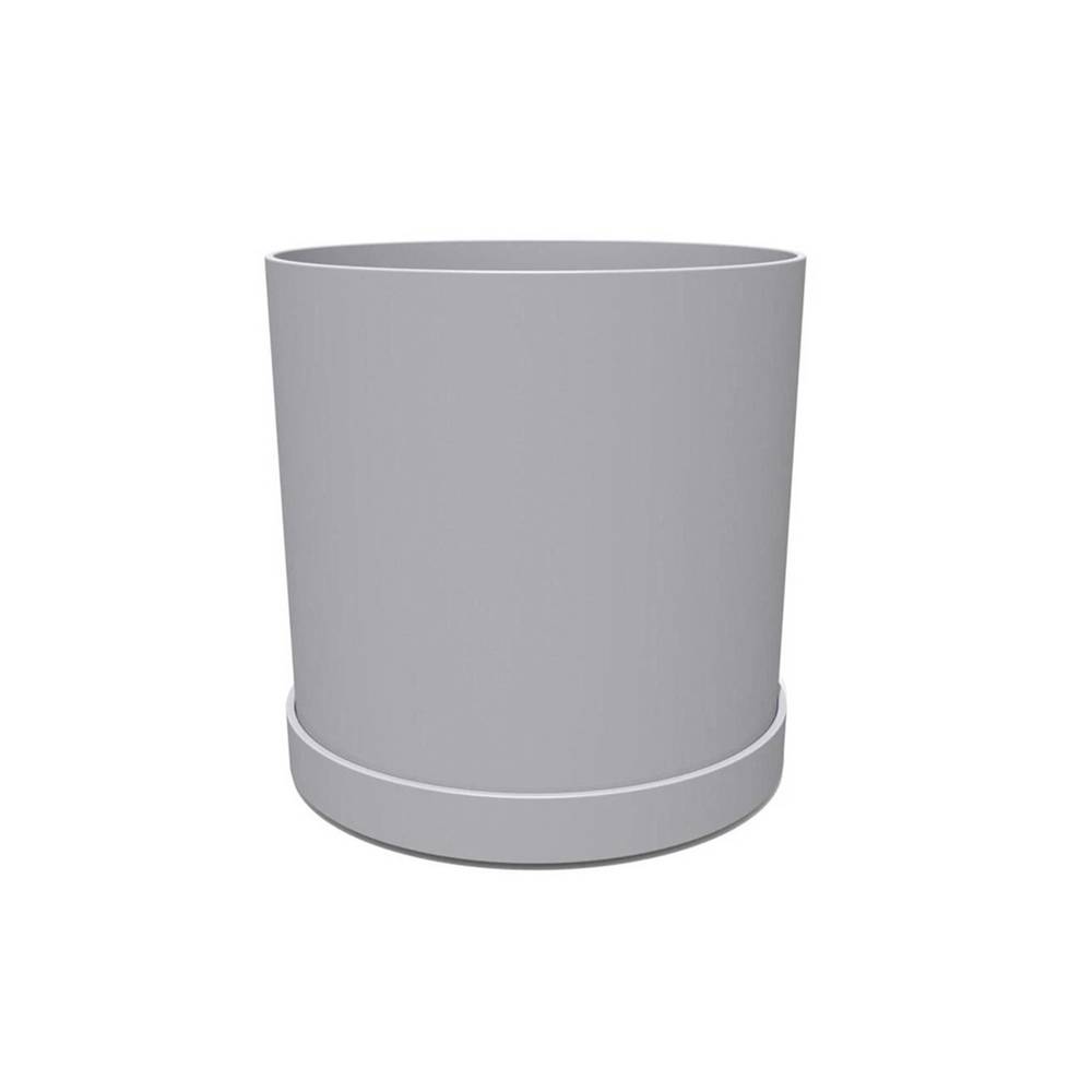 Maceta decorativa de resina 25.4 cm gris