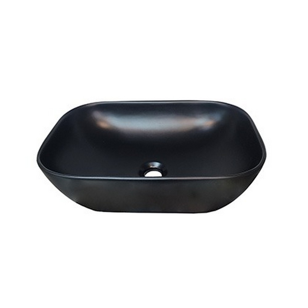 Lavamano de sobreponer rectangular negro