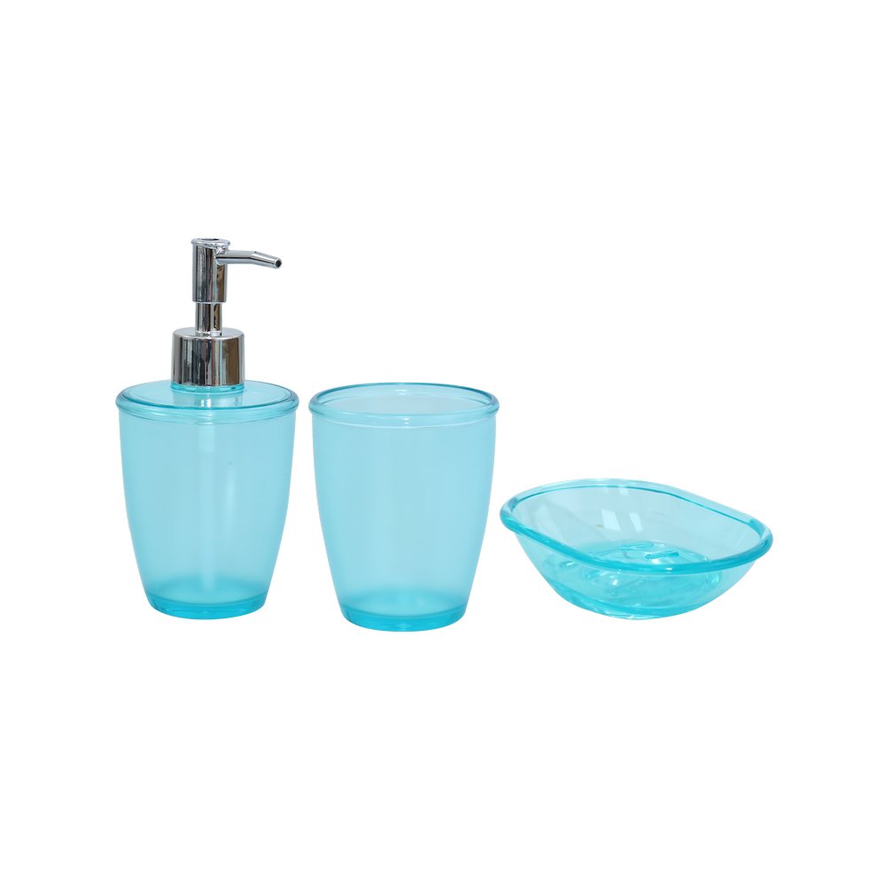 Accesorios para baño plastico aqua 3 pzas