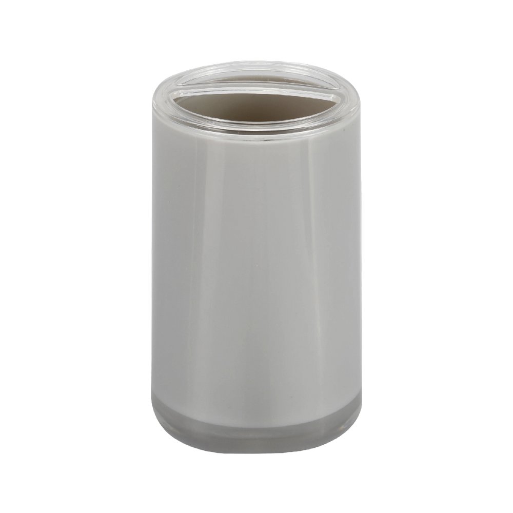 Portacepillo de dientes de plastico 11.8 cm gris